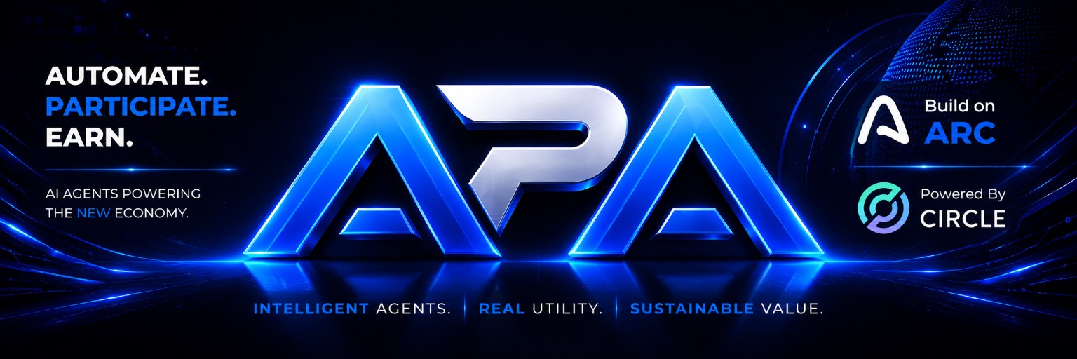 ARCPAY AGENT — APA brand banner: automate, participate, earn